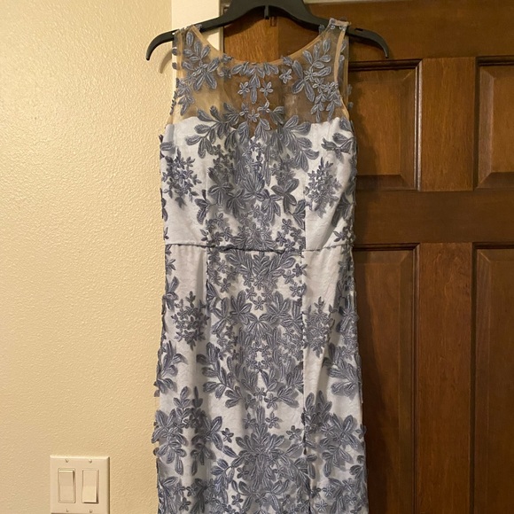 Brand: JS Collection
JS Collection Women's Floral Applique Gown, Mineral Blue. - Picture 1 of 5